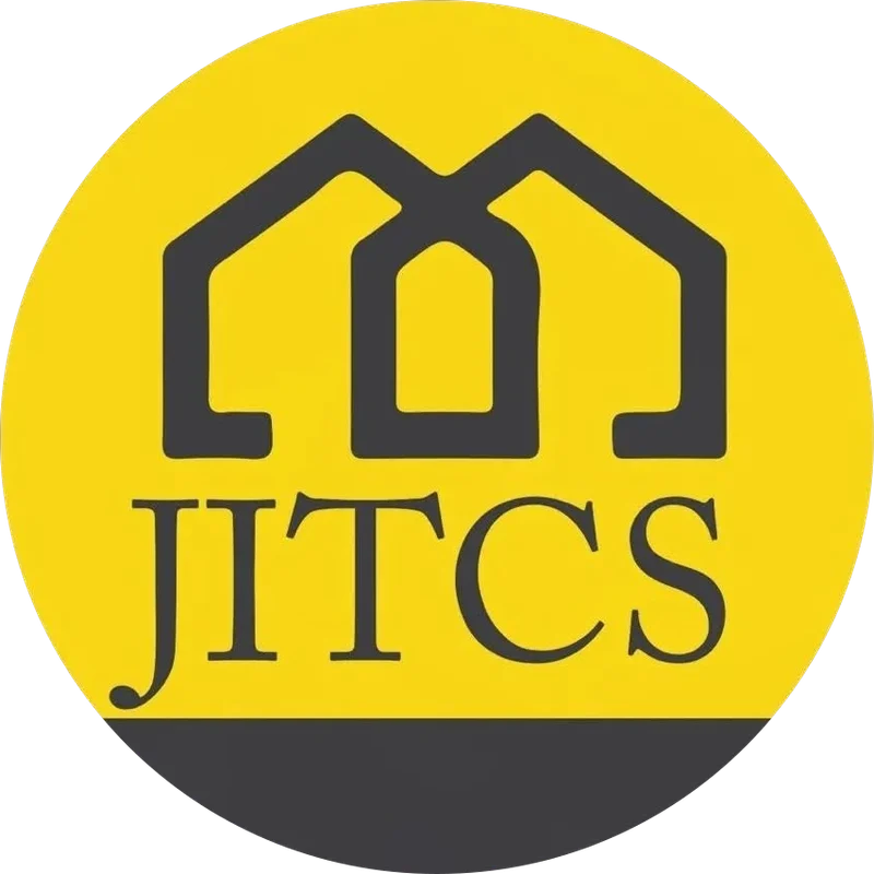 The previous JITCS logo — a yellow circle with a house icon and serif lettering